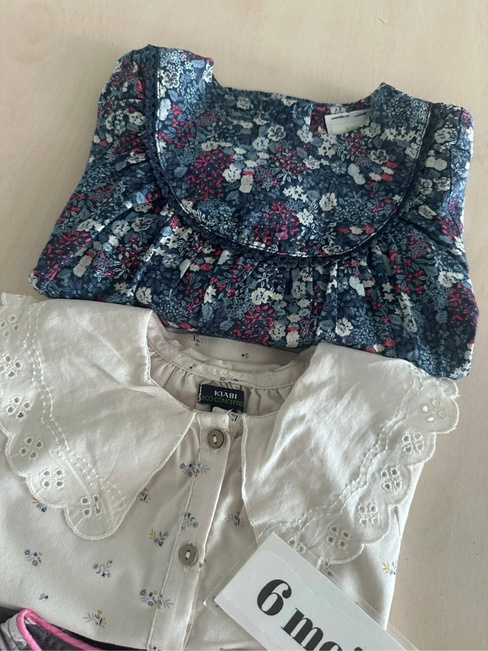 Set van 3 baby-meisjesoverhemden/blouses / maat 6 maanden – photo 3